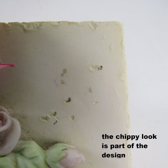 Roses & Picket Fence Plaque Spring Bouquet 20667 Russ Berrie - Picture 9 of 11